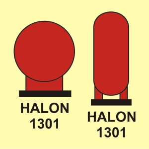     Butle halonu 1301 umieszczone w rejonie chronionym