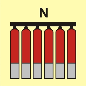    Zamocowana bateria gaśnicza (N-azot)
