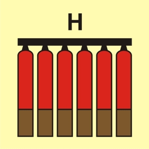     Zamocowana bateria gaśnicza (H-gaz)