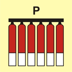    Zamocowana bateria gaśnicza (P-proszek)