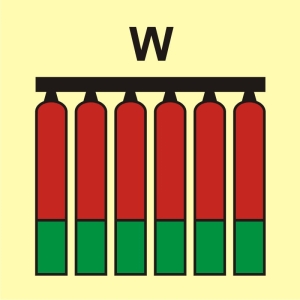     Zamocowana bateria gaśnicza (W-woda)