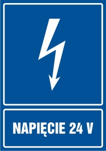     Napięcie 24V- Tabliczka informacyjna
