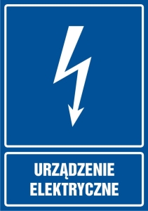     Urządzenie elektryczne- Tabliczka informacyjna