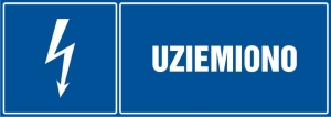     Uziemiono- Tabliczka informacyjna