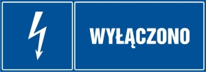     Wyłączono- Tabliczka informacyjna