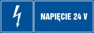     Napięcie 24V- Tabliczka informacyjna