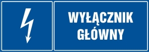     Wyłącznik główny- Tabliczka informacyjna