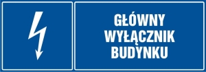     Główny wyłącznik budynku- Tabliczka informacyjna