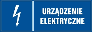    Urządzenie elektryczne- Tabliczka informacyjna