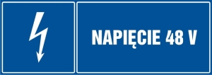     Napięcie 48V- Tabliczka informacyjna