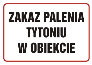     Zakaz palenia tytoniu w obiekcie
