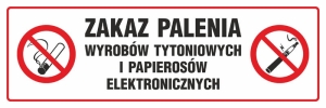     Zakaz palenia wyrobów tytoniowych i papierosów elektronicznych