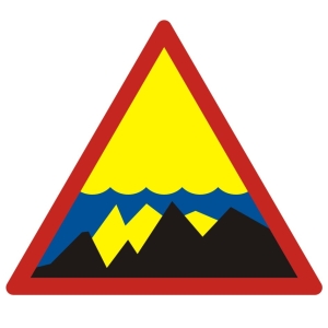     Skały podwodne - Znak, tabliczka