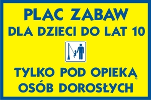     Plac zabaw dla dzieci do lat 10 - Tabliczka na drzwi