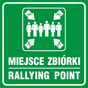     Miejsce zbiórki - Rallying point - Tabliczka na drzwi