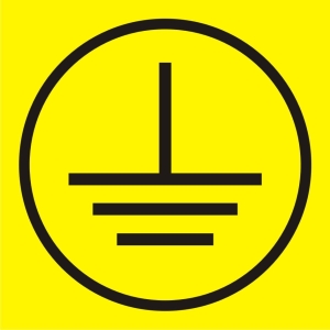     Uziemienie - Tabliczka na drzwi