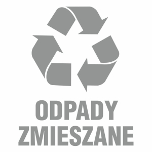     Odpady zmieszane 1 - Tabliczka na drzwi