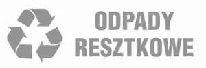     Odpady resztkowe - Tabliczka na drzwi