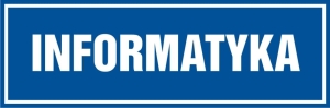     Informatyka - Tabliczka na drzwi