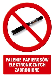     Znak - Palenie papierosów elektronicznych zabronione
