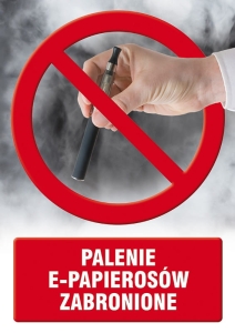     Znak - Palenie e-papierosów zabronione
