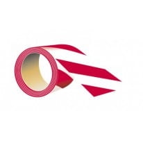     Ostrzegawcza taśma samoprzylepna podłogowa biało-czerwona 5cm x 33mb