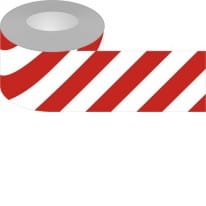     Taśma ostrzegawcza samoprzylepna biało-czerwona podłogowa 5cm x 3,3m - Tabliczka