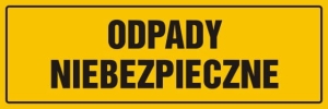     Odpady niebezpieczne - Tabliczka informacyjna