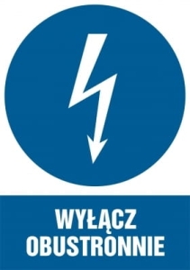     Wyłącz obustronnie - Tabliczka informacyjna