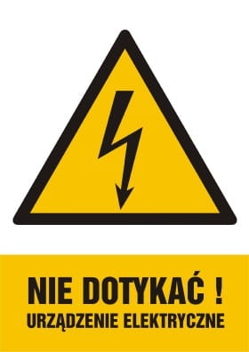uwaga urządzenie elektryczne