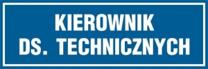     Kierownik ds. technicznych - Tabliczka na drzwi
