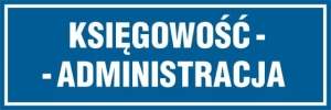    Księgowość-administracja - Tabliczka na drzwi
