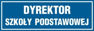     Dyrektor szkoły podstawowej - Tabliczka na drzwi
