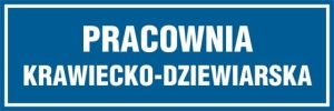     Pracownia krawiecko-dziewiarska - Tabliczka na drzwi
