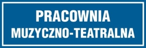     Pracownia muzyczno-teatralna - Tabliczka na drzwi