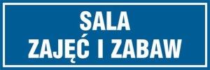     Sala zajęć i zabaw - Tabliczka na drzwi