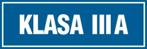     Klasa 3A - Tabliczka na drzwi