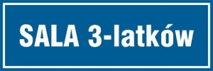     Sala 3 latków - Tabliczka na drzwi