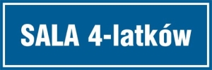     Sala 4 latków - Tabliczka na drzwi