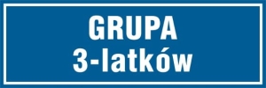     Grupa 3 latków - Tabliczka na drzwi