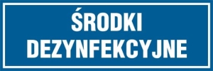    Środki dezynfekcyjne - Tabliczka na drzwi