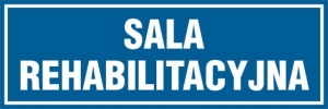     Sala rehabilitacyjna - Tabliczka na drzwi
