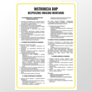     Instrukcja bezpiecznej obsługi wiertarki