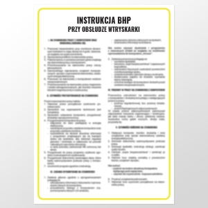     Instrukcja BHP przy obsłudze wtryskarki