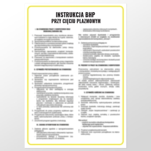     Instrukcja BHP przy cięciu plazmowym