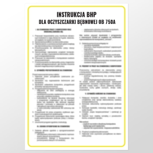     Instrukcja BHP dla oczyszczarki bębnowej OB 750A