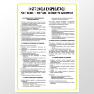     Instrukcja eksploatacji zgrzewarki elektrycznej do tworzyw sztucznych