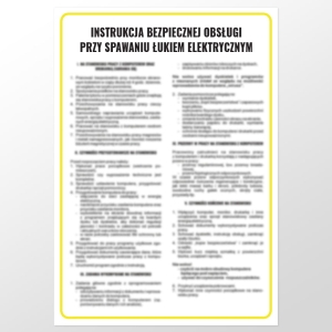     Instrukcja bezpiecznej obsługi przy spawaniu łukiem elektrycznym