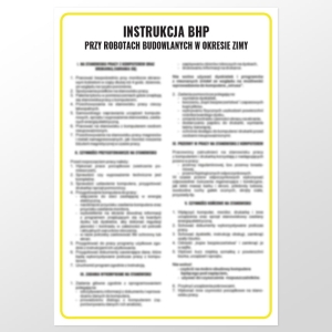     Instrukcja BHP przy robotach budowlanych w okresie zimy