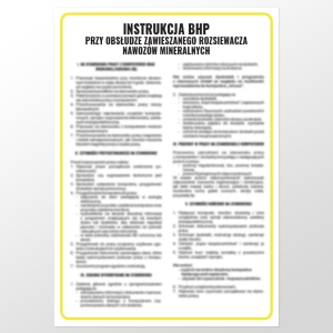     Instrukcja BHP przy obsłudze zawieszanego rozsiewacza nawozów mineralnych